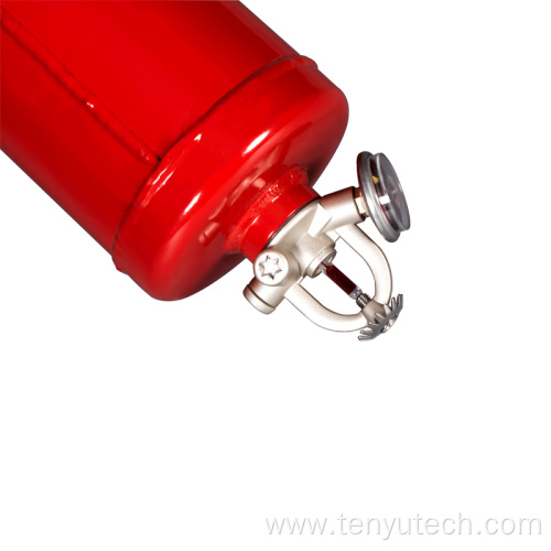 Hanging fire extinguisher device